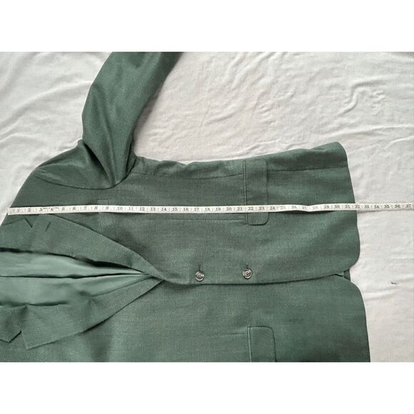 Jos. A Bank Sports Coat/Blazer 42 Long Silk/Wool Blend Dark Green Tailored Fit - Picture 4 of 11